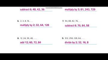 Grade 5 Chapter 7 Lesson 6 Patterns