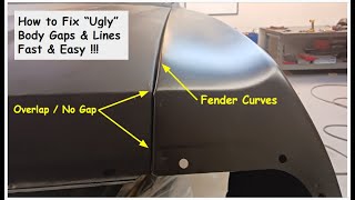How to Fix  BAD Hood / Fender Gap FAST & EASY !     DIY Auto Restoration