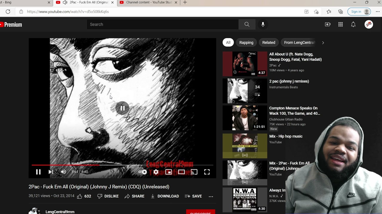 2Pac   Fuck Em All Original Johnny J Remix CDQ Unreleased reaction video