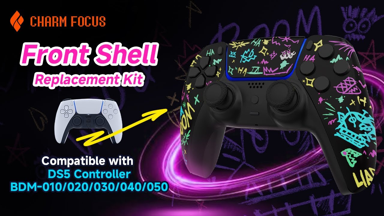 Vcontroller Tutorial CHARM FOCUS PS5 Controller Faceplate Installation Tutorial with ...