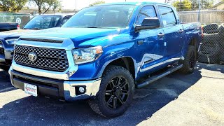 Here we have a 2018 toyota tundra sr5 special edition from upgrades in
gulf state including the 20" black matte wheels, 5" tube steps,tss
decal,...