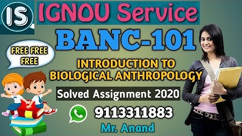 BANC-101 Solved Assignment||English Medium||2020