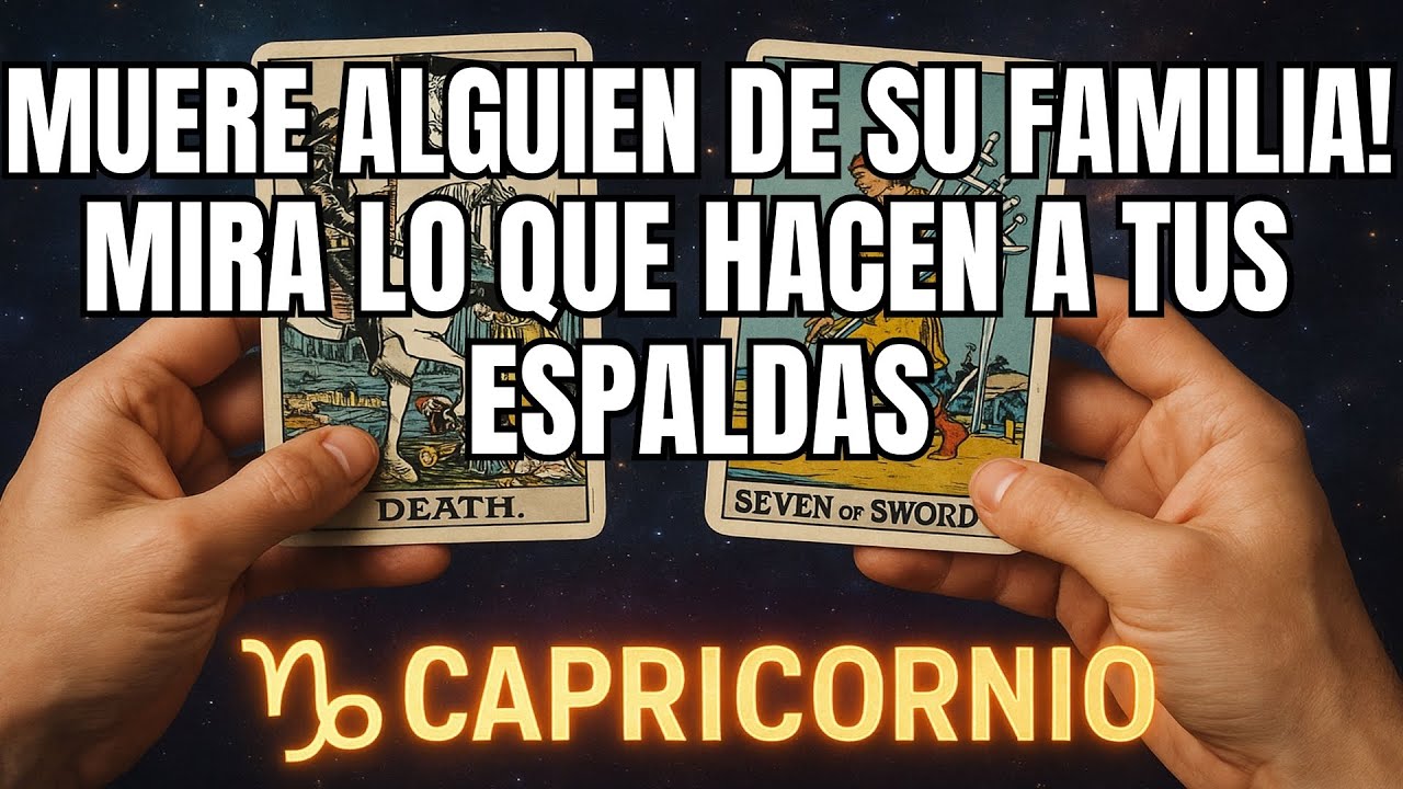 CAPRICORNIO♑ALGUIEN DE SU FAMILIA VA MORIR MIRA LO QUE TE HACEN ESTAS RATAS NI SE IMAGINAN LES VIENE