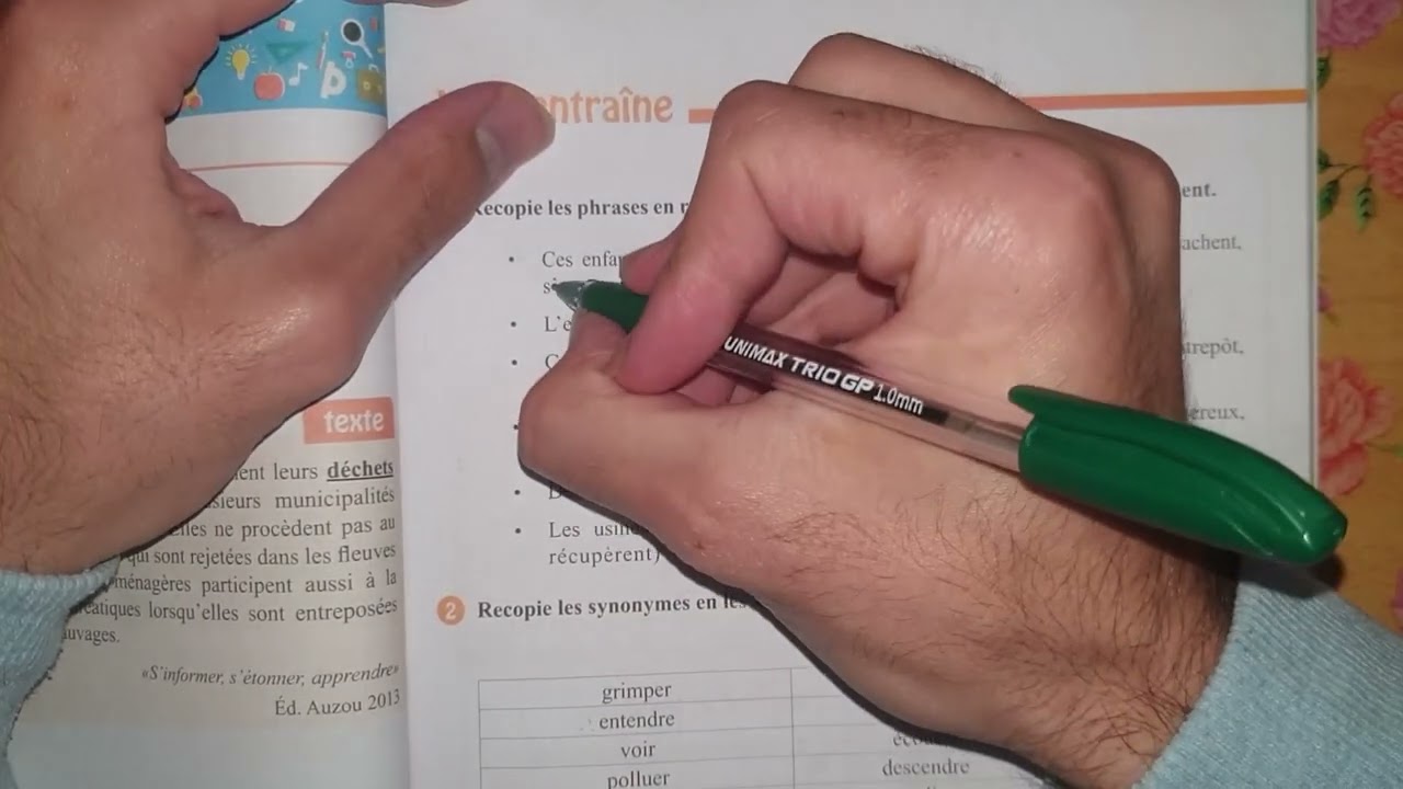 كتاب اللغة الفرنسية السنة الاولى متوسط الصفحة  102 103