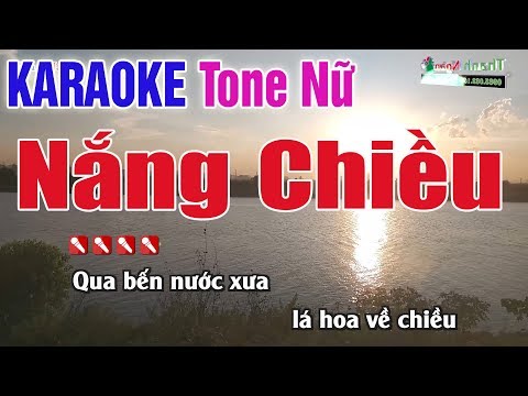 Nắng Chiều Karaoke Tone Nữ - Nhạc Sống Thanh Ngân