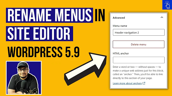 Rename Menus in Site Editor | WordPress 5.9 | Navigation Block in Site Editor | Blogging Unplugged