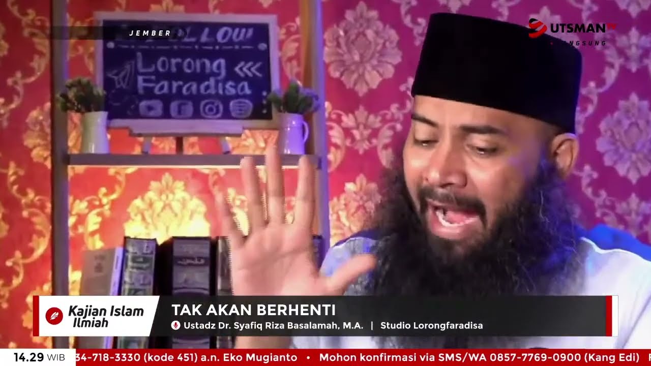 ⁣LIVE Tak Akan Berhenti - Ust. Dr. Syafiq Riza Basalamah, M.A.