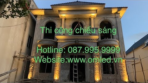 Thi công chiếu sáng toà nhà bằng đèn rọi cột Omled