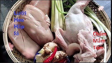 Lưỡi Heo Hấp Sả Chấm Mắm Tôm Siêu Ngon Dễ Làm