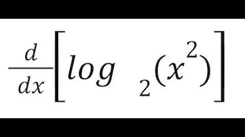 Derivative of base 2 log(x^2)
