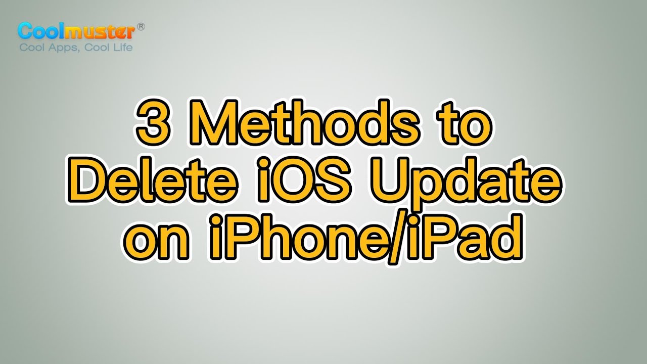 How to Delete iOS Update on iPhone/iPad? [Full Guide] - YouTube