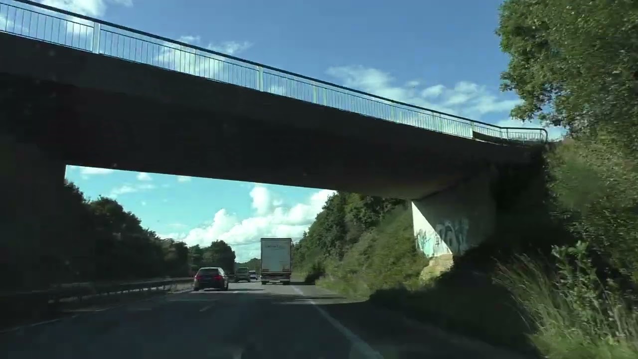 Driving On The N165 E60 From 56400 Auray To 56850 Caudan, Morbihan, Brittany, France