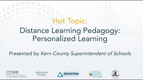 KCSOS Session 1: Distance Learning Pedagogy - Personalized Learning