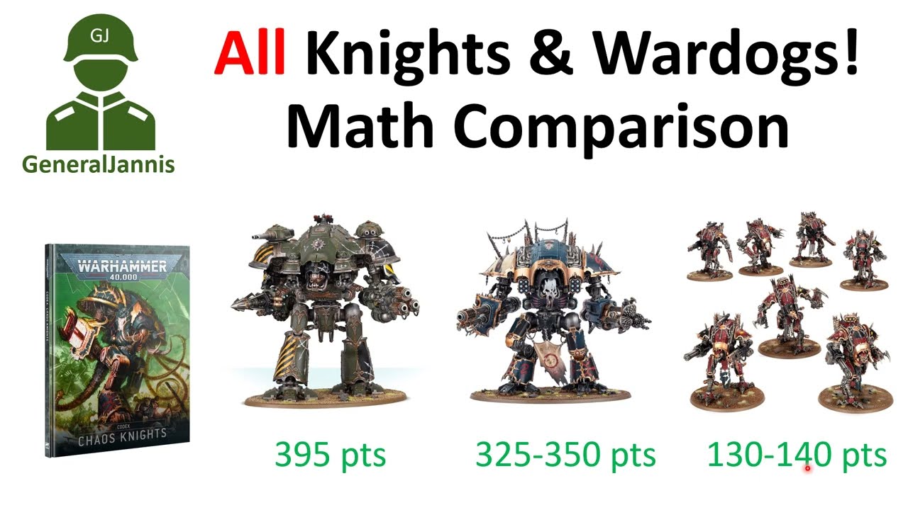 All Chaos Knights and Wardogs compared Mathhammer - GeneralJannis   - WH40k 10th edition