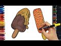 Dibujos para dibujar | Dibujos para pintar | Dibujos para colorear | Cómo dibujar helado