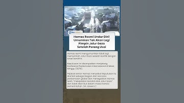 Hamas Resmi Undur Diri, Umumkan Tak akan Lagi Pimpin Jalur Gaza Palestina setelah Perang Berakhir