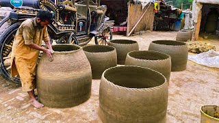 The Amazing Process Of Making Mud Oven  | Tandoor Making