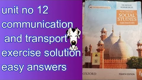 Class 4 Social Studies Chapter 12 communication and transport  exercise solution by educational tips