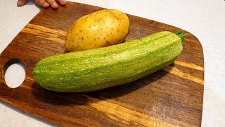 Easy zucchini recipes‼ With only 2 items‼ Delicious fast and easy😋