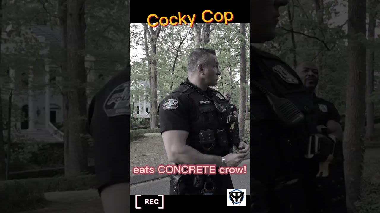 COCKY Cop Eats CONCRETE CROW First Amendment Audit 2023 Firstamendmentaudit Proveallthingsaudits