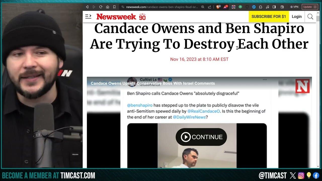 Ben Shapiro Tells Candace Owens TO QUIT On X Over Israel, Candace SLAMS Ben on Tucker Carlson Show