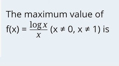 Maximum value of f(x)= logx/x (x≠0,x≠1) #shorts #aod #maximum_value #mhtcet #calculus #quotient_rule