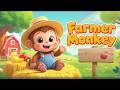 Farmer Monkey | A Peaceful Farm Story with Animals | 3d Cartoon