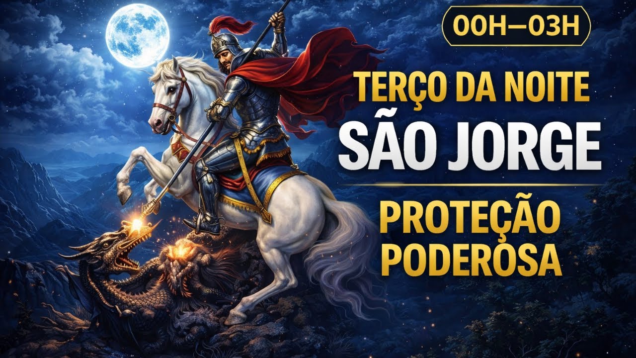 Terço 00h–03h de São Jorge | Blindagem Noturna Contra Medo, Inveja e Perigos