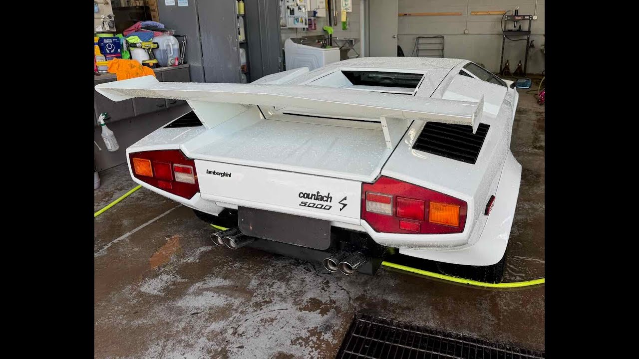A rare 83 Lamborghini Countach at Robison Service for some mechanical ...