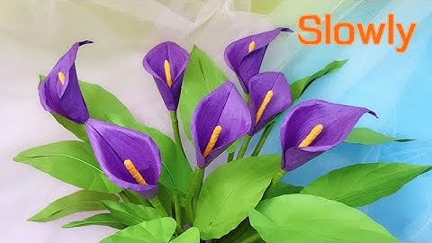 ABC TV | How To Make Mini Calla Lily Paper Flower (Slowly) - Craft Tutorial
