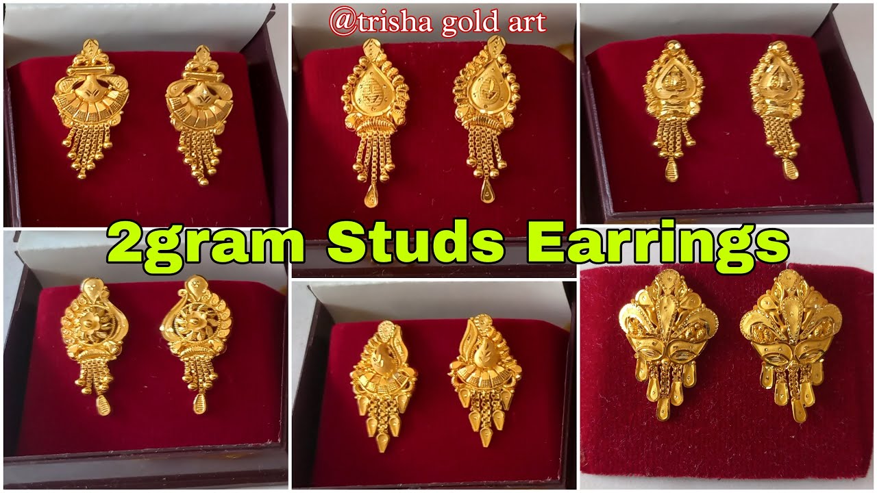 African Elegant 2 Gram Gold Wedding Party Wear Earrings & Ring for Women -  African Boutique