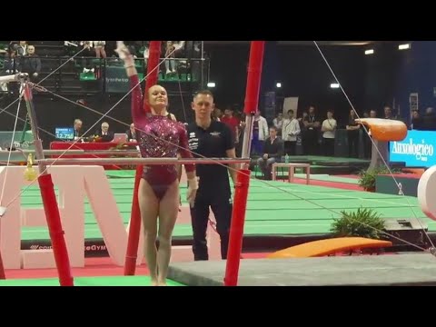 Video Angelina Melnikova scores 14,500 on Bars - Seconda Prova Serie A1 2026
