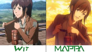 Shingeki no Kyojin The Final Season: a diferença entre WIT e MAPPA