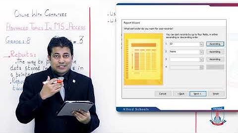 Class 8 - Computer Studies - Chapter 3 - Lecture 3 - Creating Reports in Ms-Excel - Allied Schools