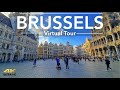 Brussels, Belgium Walking Tour 4k Ultra HD 60fps | Capital | August 2021 ( Binaural Audio )