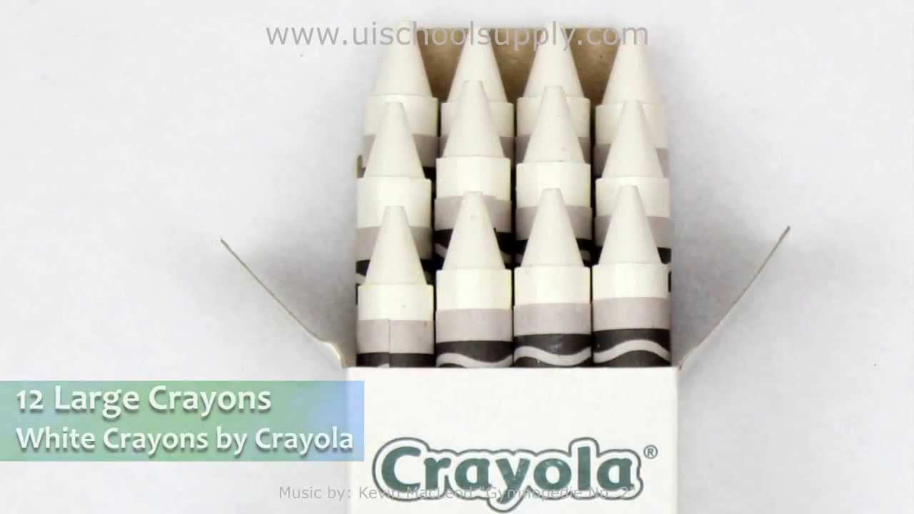 12 Large White Crayons by Crayola 52-0033053 