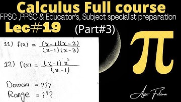 Lec#19(part 3) How to find domain and range of function with example #Mathematics #lectures #csirnet