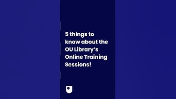 5 things to know about #openuniversity Library Online Training Sessions #shorts #studytips
