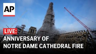 LIVE: Outside Notre Dame on anniversary of fire that destroyed the cathedral