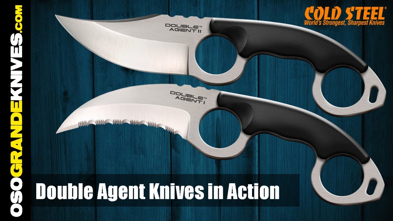 Cold Steel Double Agent Neck Knives in Action YouTube