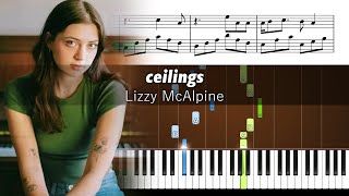 Lizzy McAlpine - ceilings - Soft Piano Tutorial with Sheet Music screenshot 5