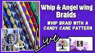 LIVE!! Angel Wing Braid; WHIP BRAIDS; texas diamond & candy cane stripe patterns #homecomingmums