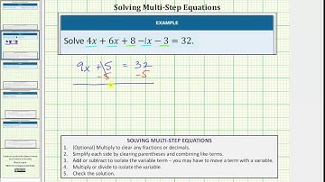 Solving an Equation that Requires Combining Like Terms