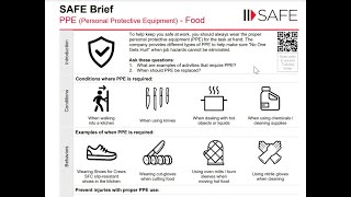 Safe Brief - Ppe