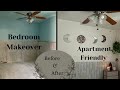 Bedroom Makeover: apartment friendly