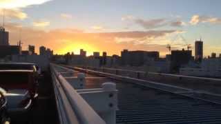 大阪福島区にて朝焼け撮ってみた