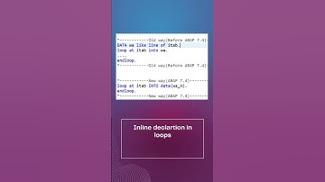 2. SAP New syntax(Loop : Inline declaration)