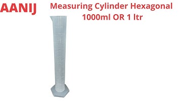 Measuring Cylinder Hexagonal Base 1000 ml | 1 ltr Polypropylene molded/ plastic for Laboratory