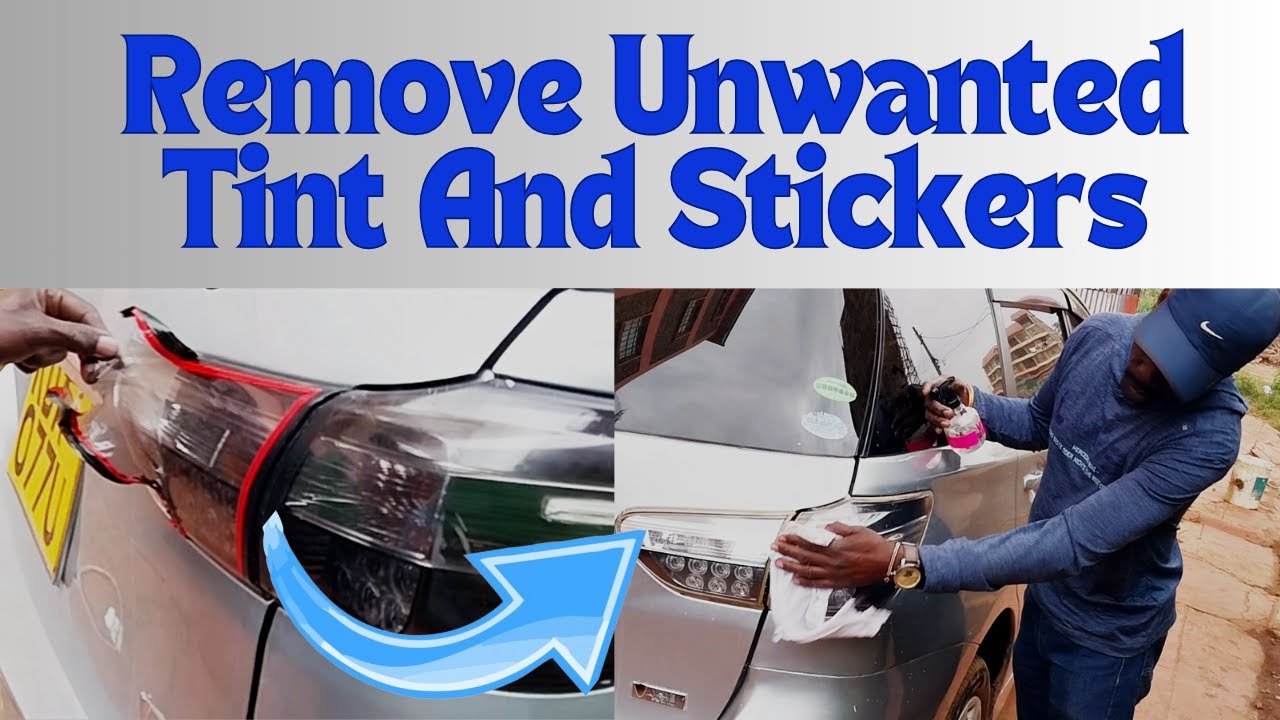 How To Remove Unwanted Car Stickers And Tint - YouTube