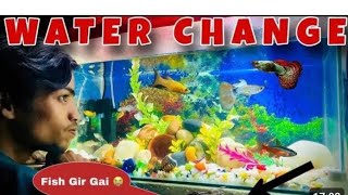 fish tank ka water change kardiya #petsman